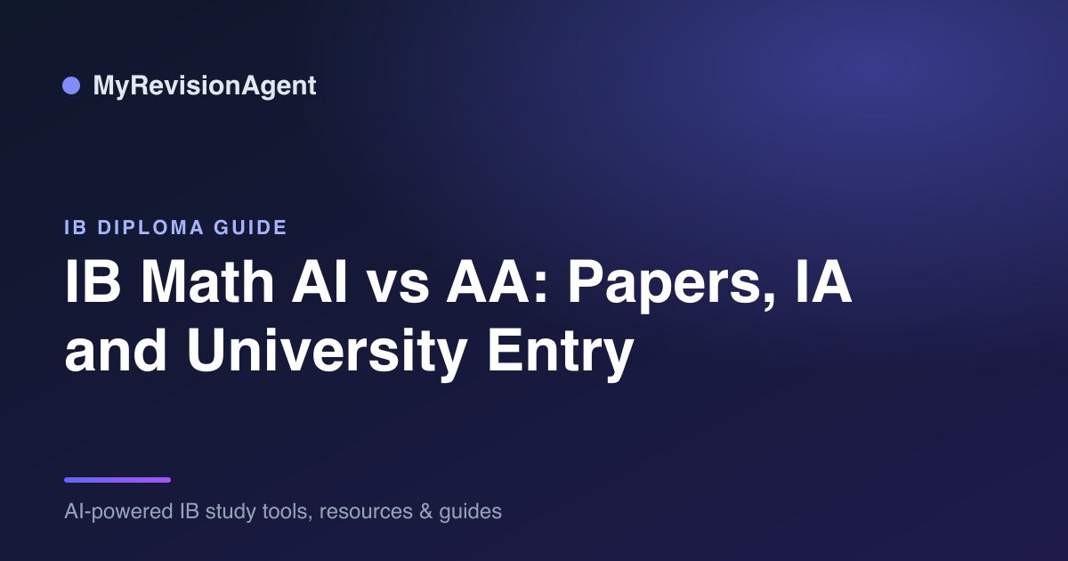IB Math AI: The Complete Guide (SL, HL, IA, AA vs AI) | MyRevisionAgent